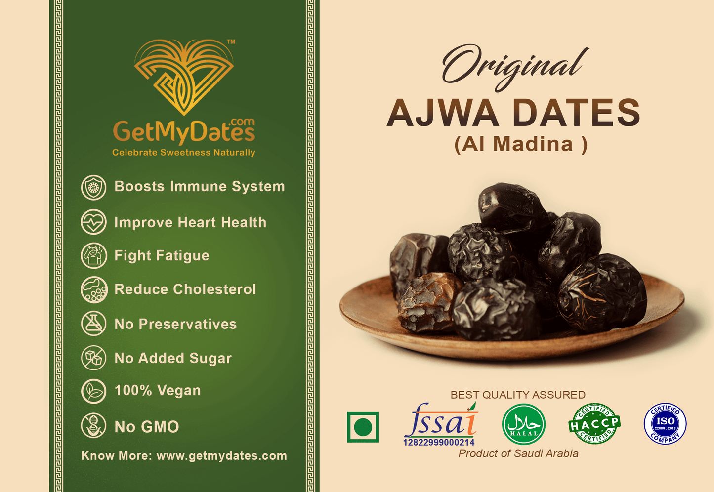 Original Ajwa Dates of Madinah, Saudi Arabia